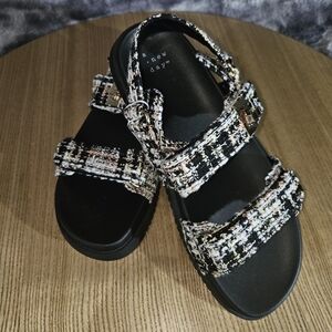 Tweed Sandals